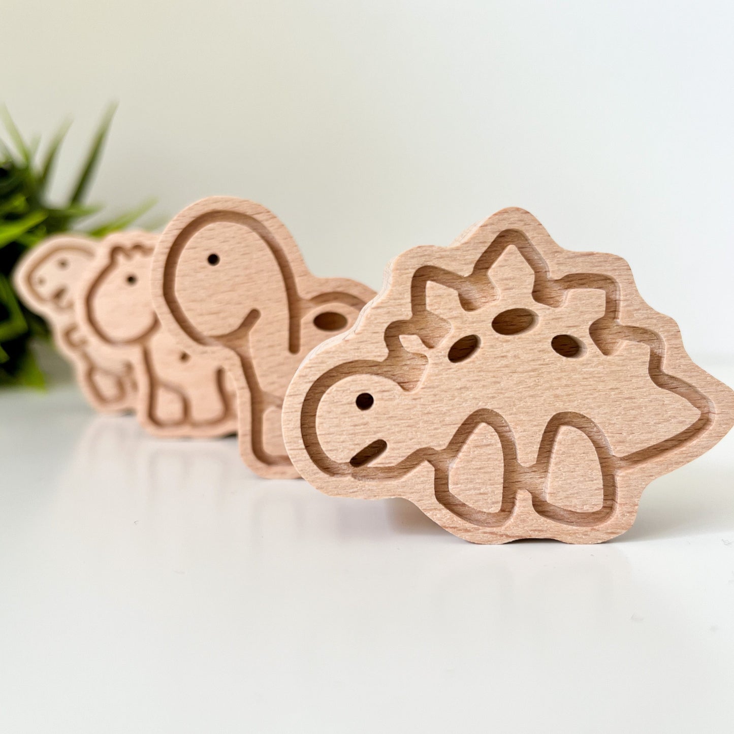 Dinosaurier Holz Knöpfe