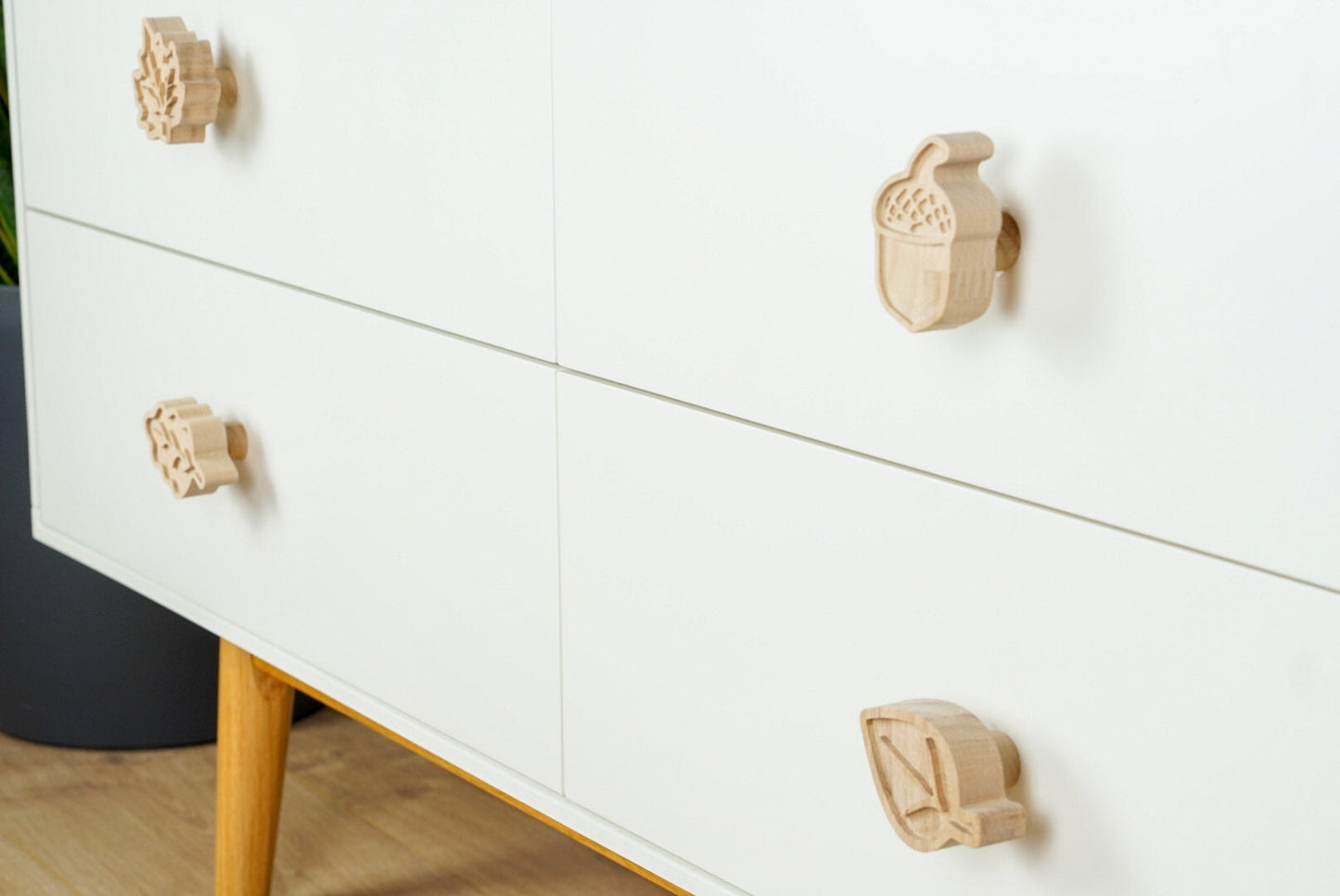 tierische Holzknöpfe für Schubladen und Schränke