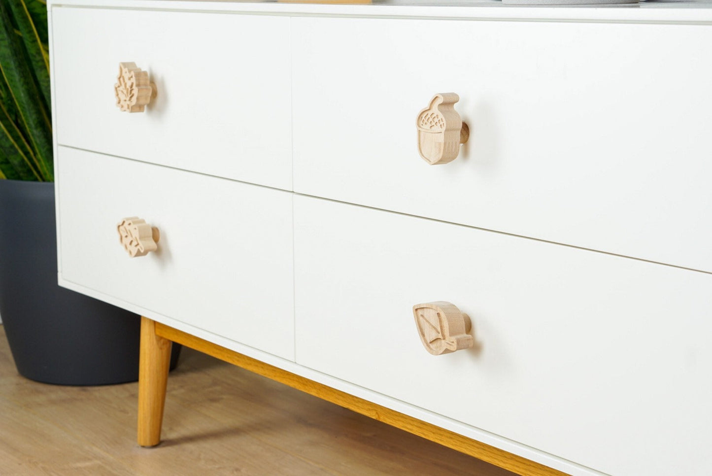 tierische Holzknöpfe für Schubladen und Schränke